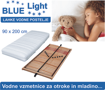 Otroške vodne postelje Blue light mono